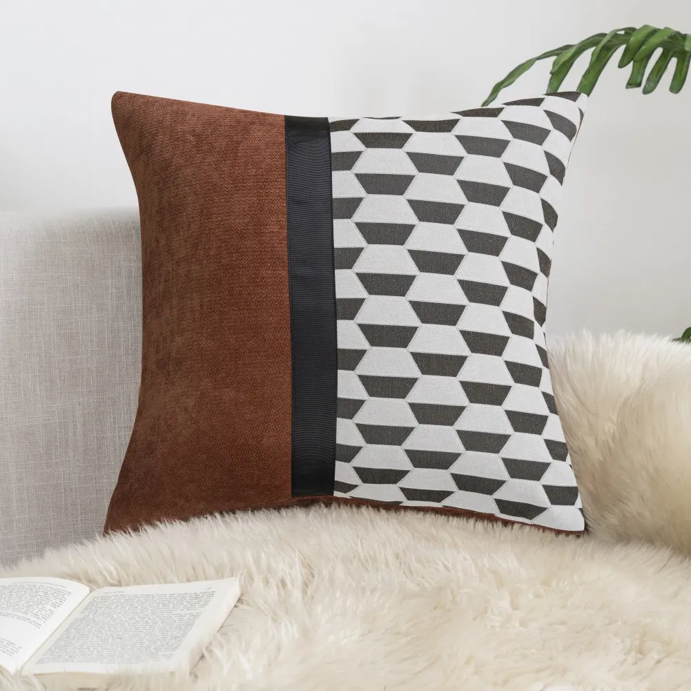 Pack of 2 Decorative Pillow Covers 18X18 Inch Soft Chenille Couch Throw Pillows Cushion Covers for Home Decor Sofa Bedroom Living Room