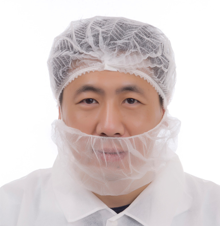 Disposable Soft Nylon Ear-Loop Beard Cover with Single Elastic