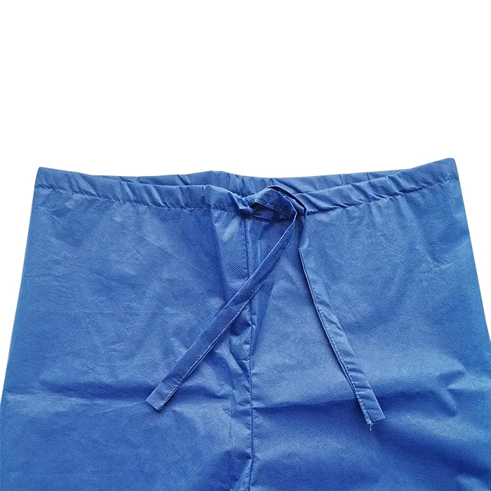 Short Sleeve Disposable PP/SMS Non-Woven Medical Scrub Suit with Pocket