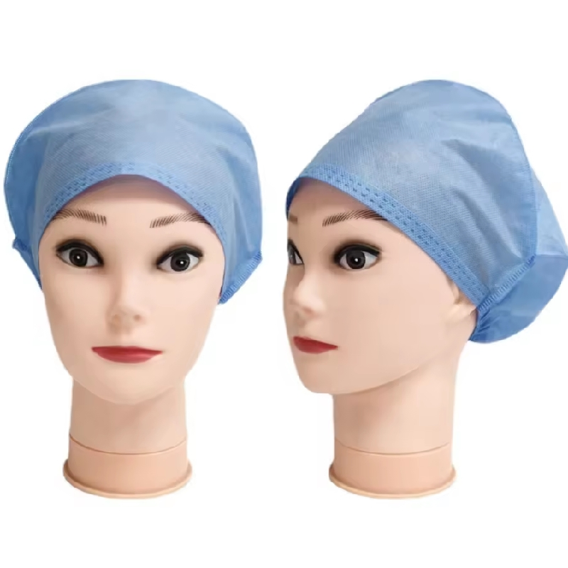 Disposable Surgical Cap Surgeon Cap SMS Non Woven Hood Cap for Doctor Hospital