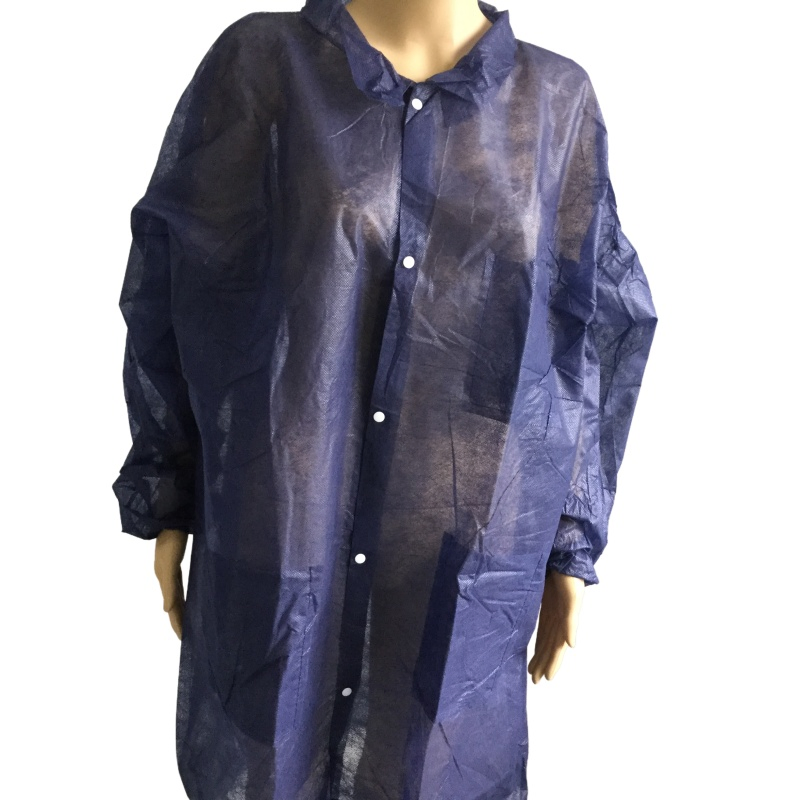 Disposable Non Woven Lab Coat Hospital Visitor Coat