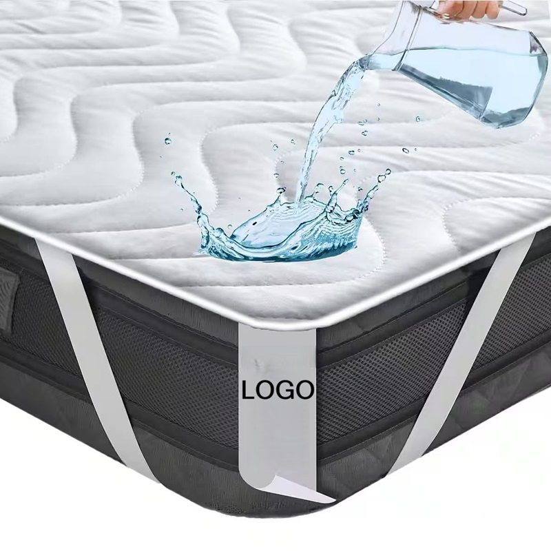Air-Permeable Quilted Queen Size Mattress Topper Waterproof Under Pads Mattress Pad Protector for Hotel