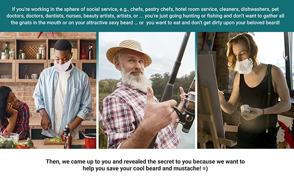 Disposable Nylon Beard Cover View 2