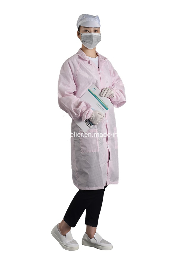 Soft Quality Fabric SGS Test Slipper-Surface Polyester Filament Yarn Anti-Static Gown for Medical Treatment