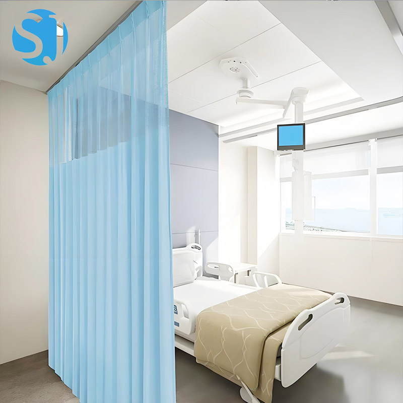 Antibacterial Medical Curtain and Track System for Infection Control in Hospitals, Clinics, and Healthcare Facilities, Privacy &amp; Safety Solutions
