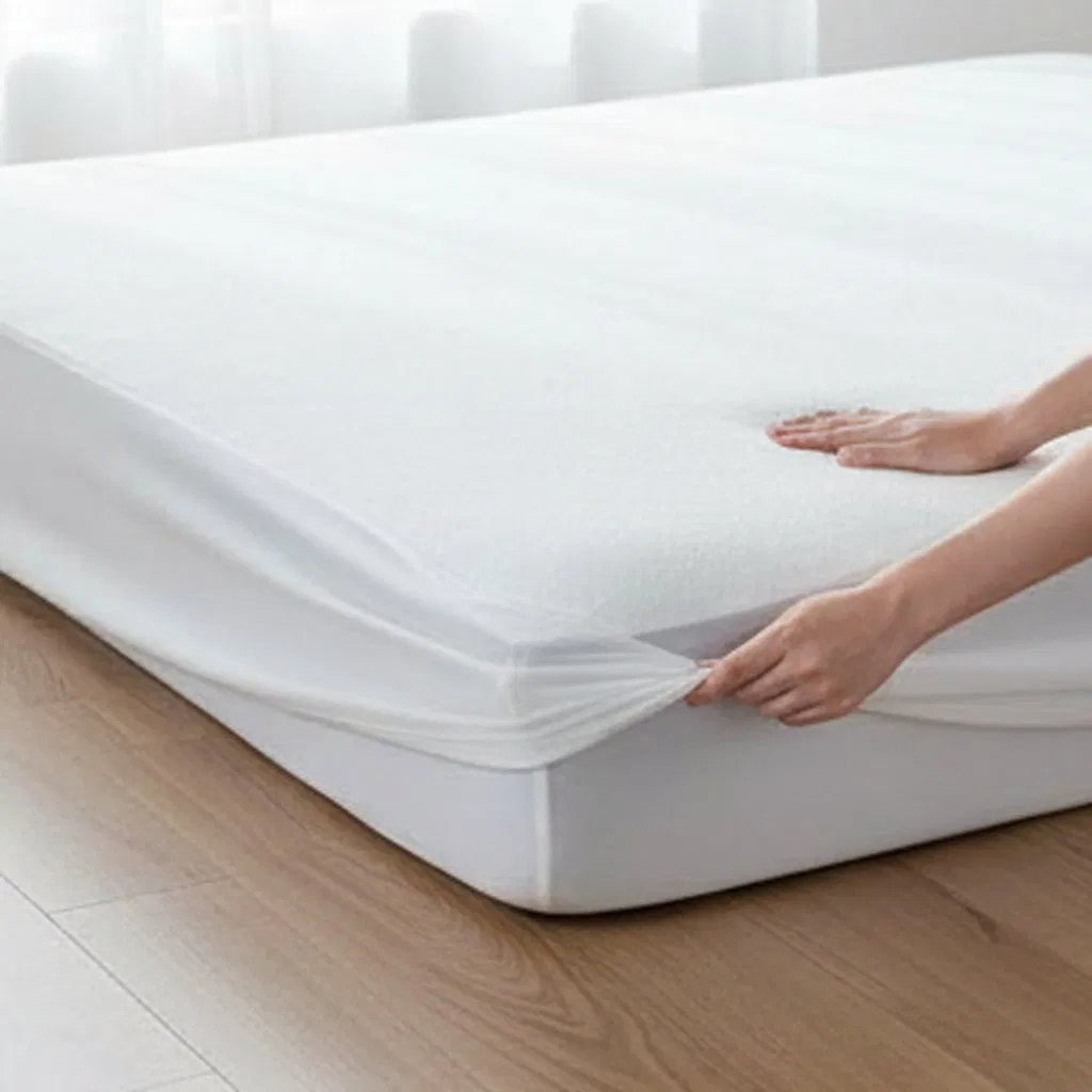 Mattress Protector King Cotton Breathable Mattress Pad Cover Deep Pocket Polyester Terry
