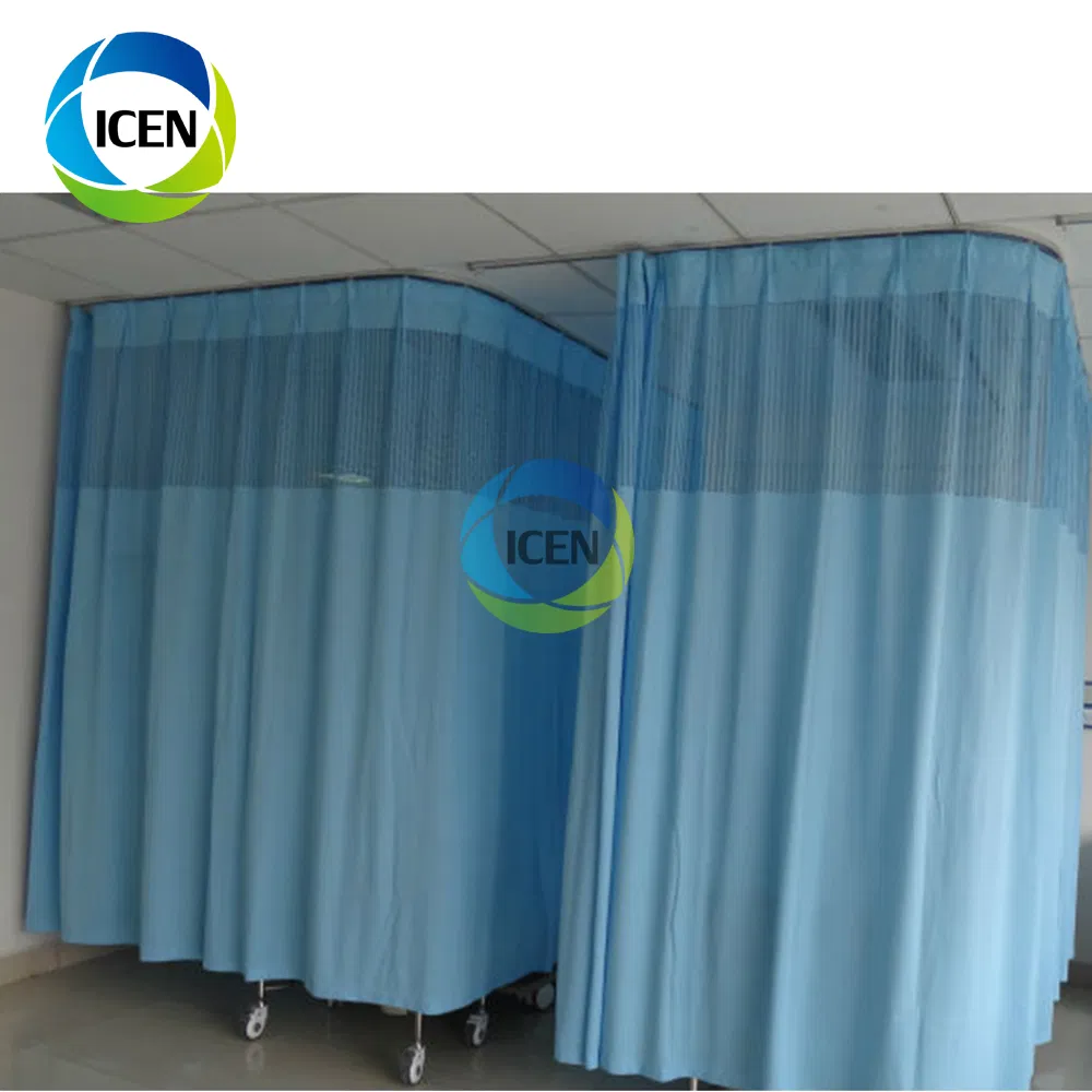 in-R117 Privacy Medical Partition Curtains Hospital Cubicle Curtain with Flexible Flat Hook
