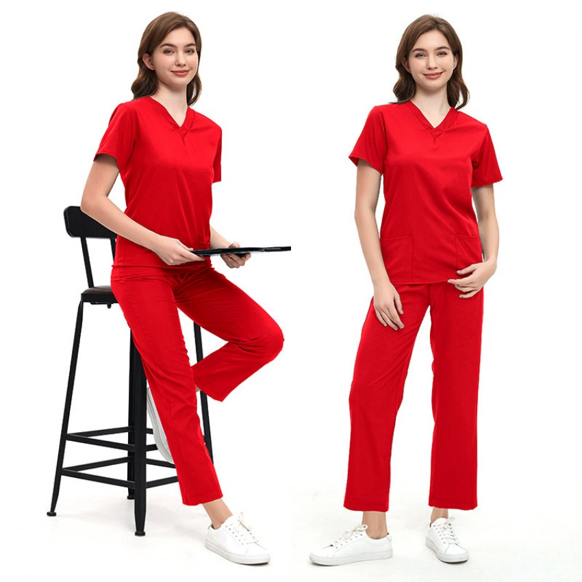 Stain-Resistant Work Uniforms Hospital Workwear Quick-Dry Medical Scrub Suits
