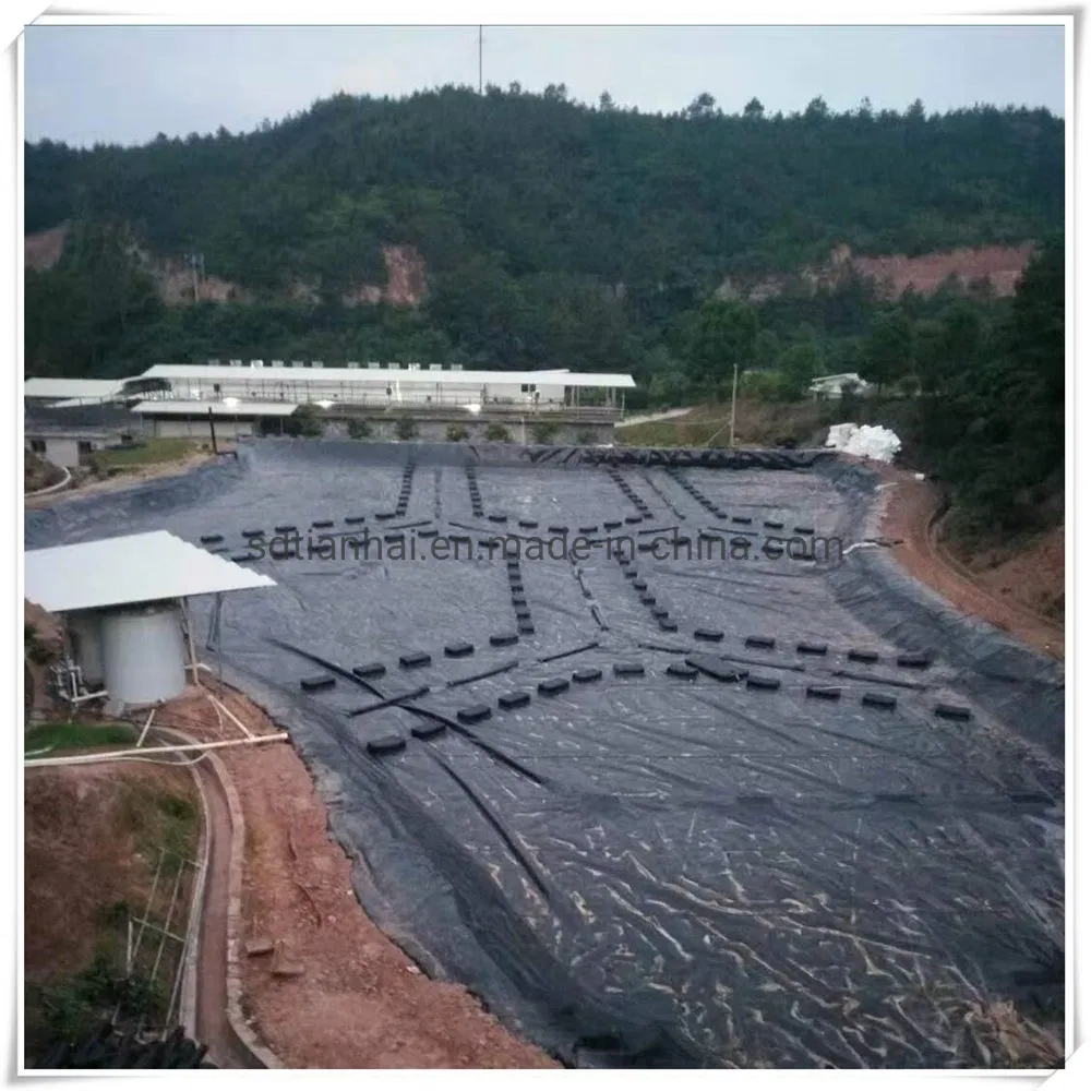 60mils/1.5mm Thickness Retention Ponds Liners/2.0mm in Black HDPE Membrane Liquid Containment Liners