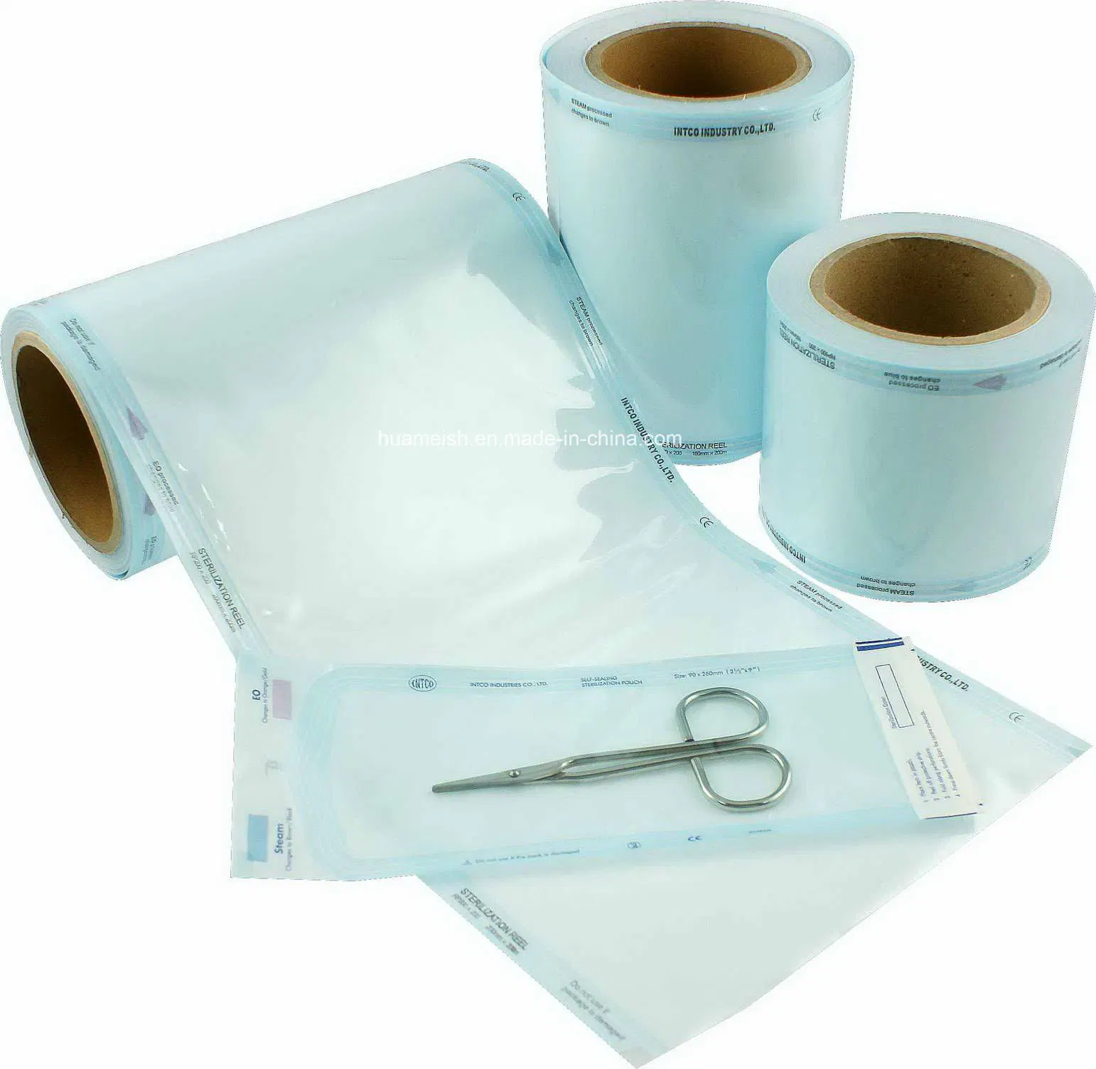 Tyvek Label Paper Plastic Bags Sterilization Flat Reel Roll Equipment Pouches