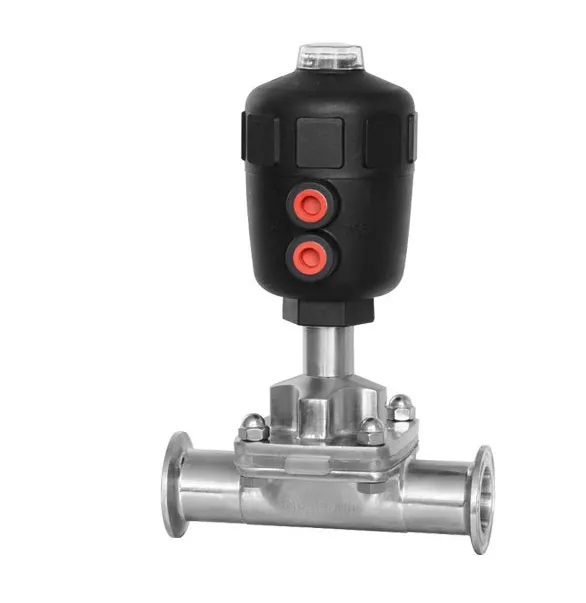316L Sanitary Aseptic Diaphragm Valve Tri Clamp Connection Pneumatic Diaphragm Control Valve