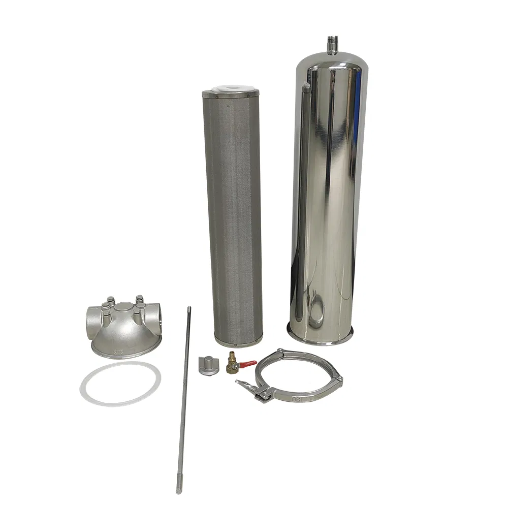 Single Filter Code 10/20/30/40 Inch Ss 304 316 Stainless Steel Water Cartridge Filter Housing with Clamp Connection