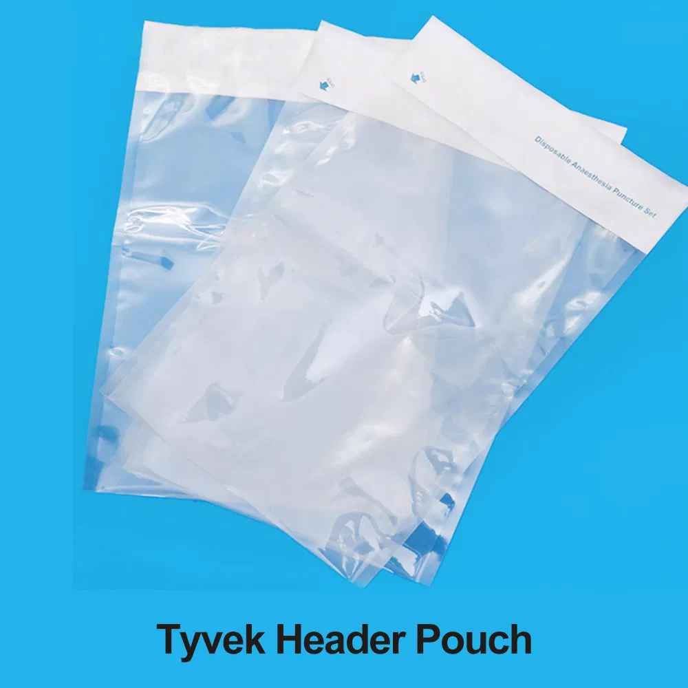 Tyvek Sterilization Plastic PE Header Bag/Pouches for Packing Surgical Pack/Kits
