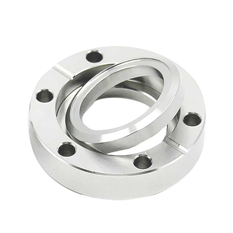 CF16-CF250 Blanker Rotatable SS304/SS316L Bored Flange High-Vacuum Pipe-Fitting Aseptic Connection Thru/Metric/Nuc Thread