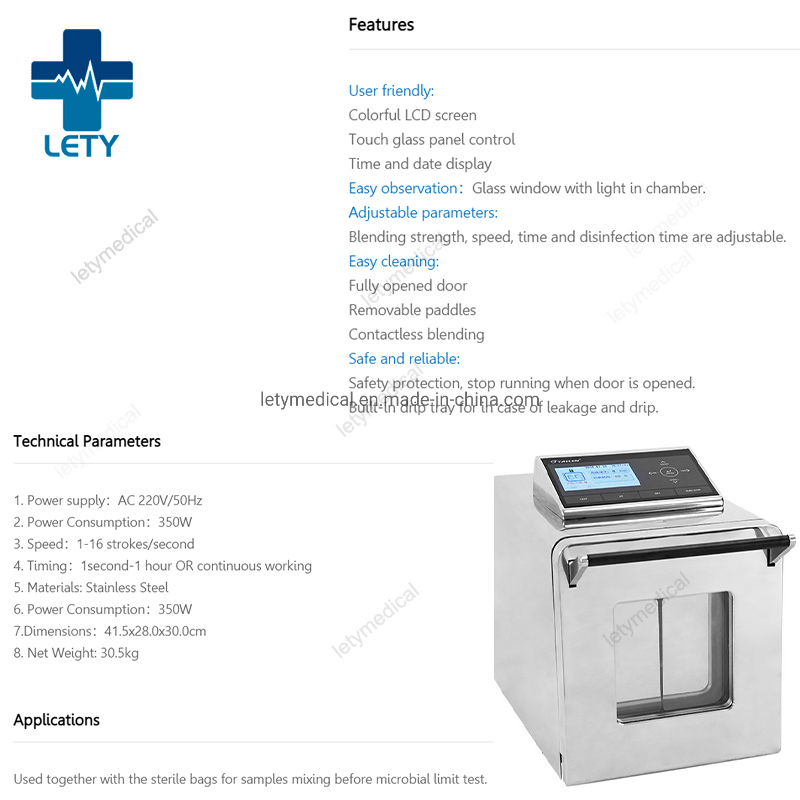 Sample Pre-Treatment Lab Sterile Bags Sterile Sampling Bag