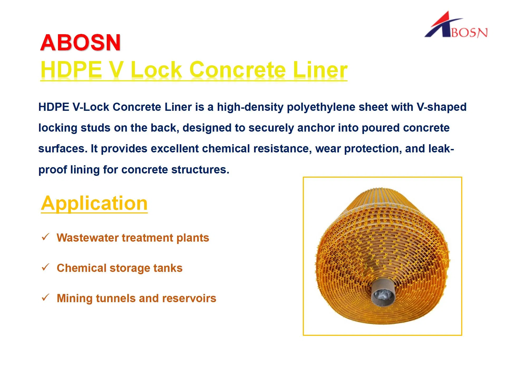 HDPE Concrete Protective Liner