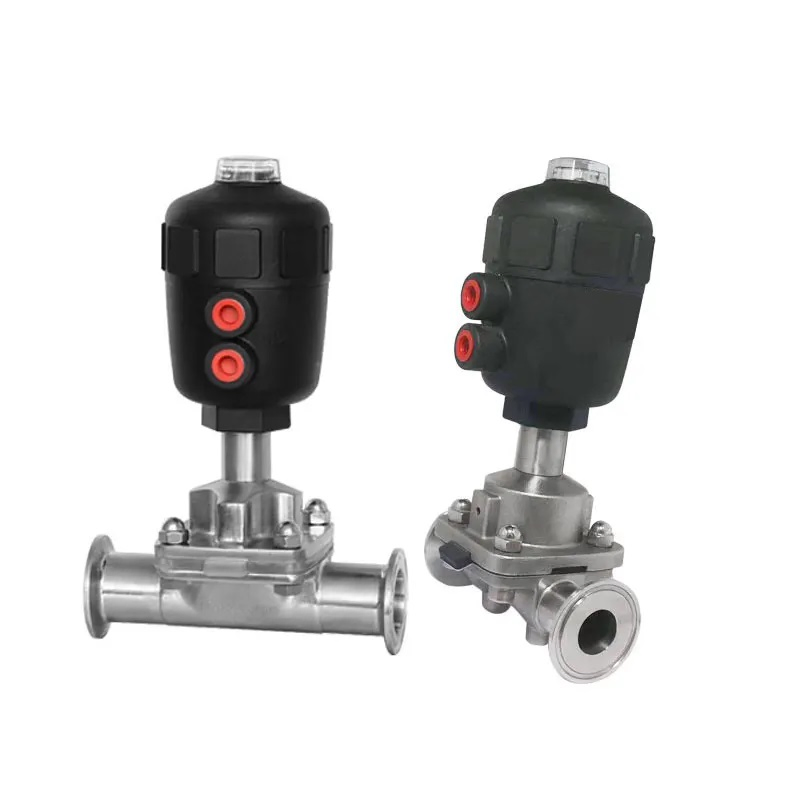 316L Sanitary Aseptic Diaphragm Valve Tri Clamp Connection Pneumatic Diaphragm Control Valve