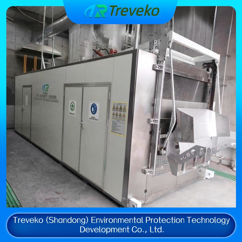 Industrial Microwave Shredding/Disinfection Machine for Pathogen Inactivation in Medical Waste