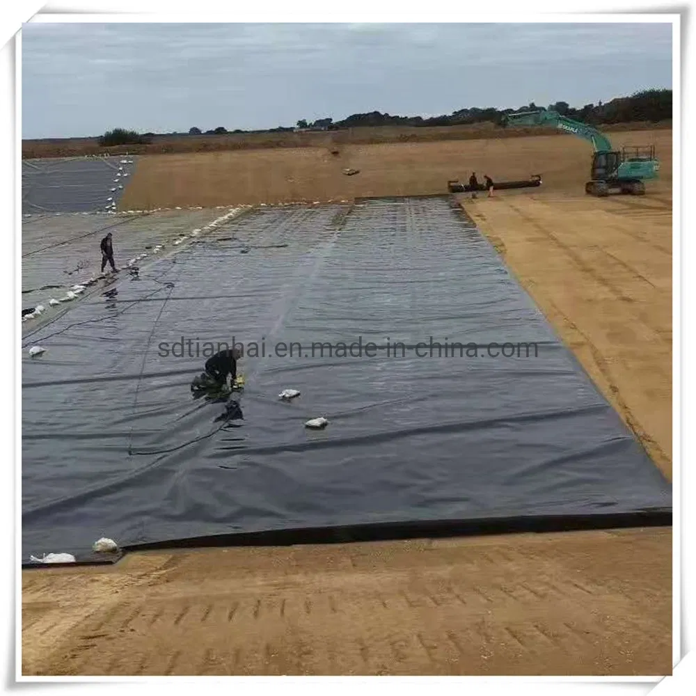 60mils/1.5mm Thickness Retention Ponds Liners/2.0mm in Black HDPE Membrane Liquid Containment Liners