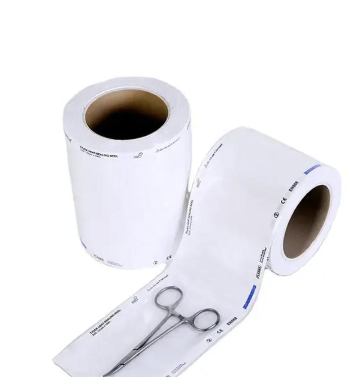 Tyvek Flat Roll Pouch for Plasma Sterilization Cssd Medical Packaging 100mmx70m