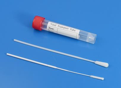 Sterile Flocked Throat Forensic Swab Kit, Medical Disposable Virus Sampling with Nasal Swab Kit, Nylon Nasopharyngeal Swab FDA Sampling Tube with Throat Swab