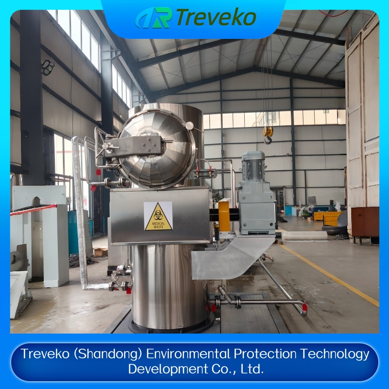 High-Capacity Vertical Steam Sterilizer for Pathogen Inactivation in Medical Waste