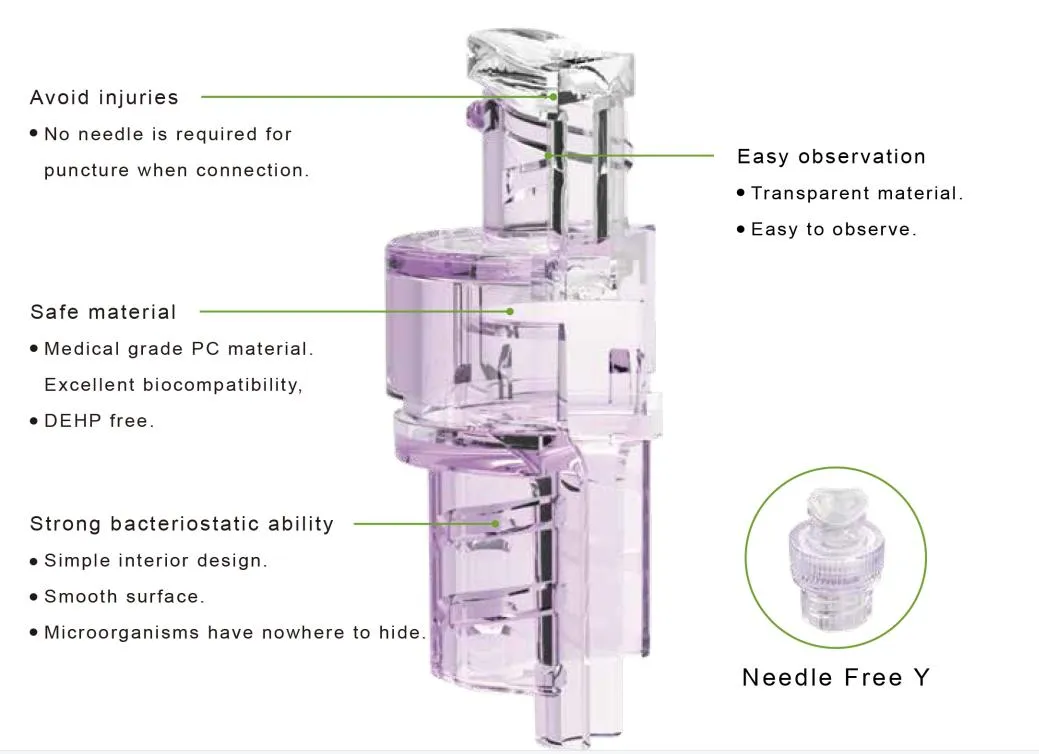 Disposable Medical Needle Free Connector Sterile