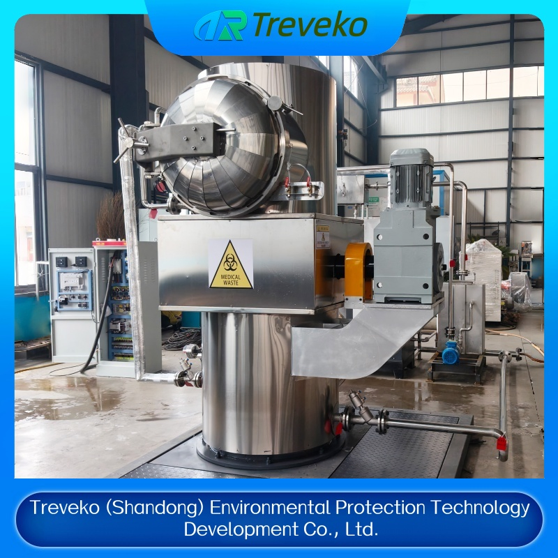 High-Capacity Vertical Steam Sterilizer for Pathogen Inactivation in Medical Waste