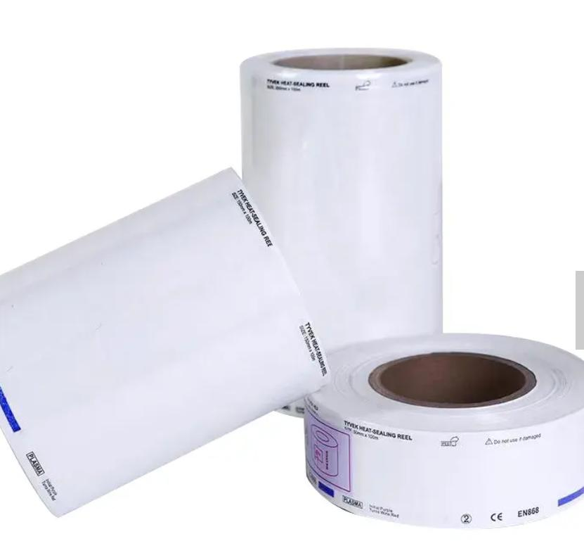 Tyvek Flat Roll Pouch for Plasma Sterilization Cssd Medical Packaging 100mmx70m