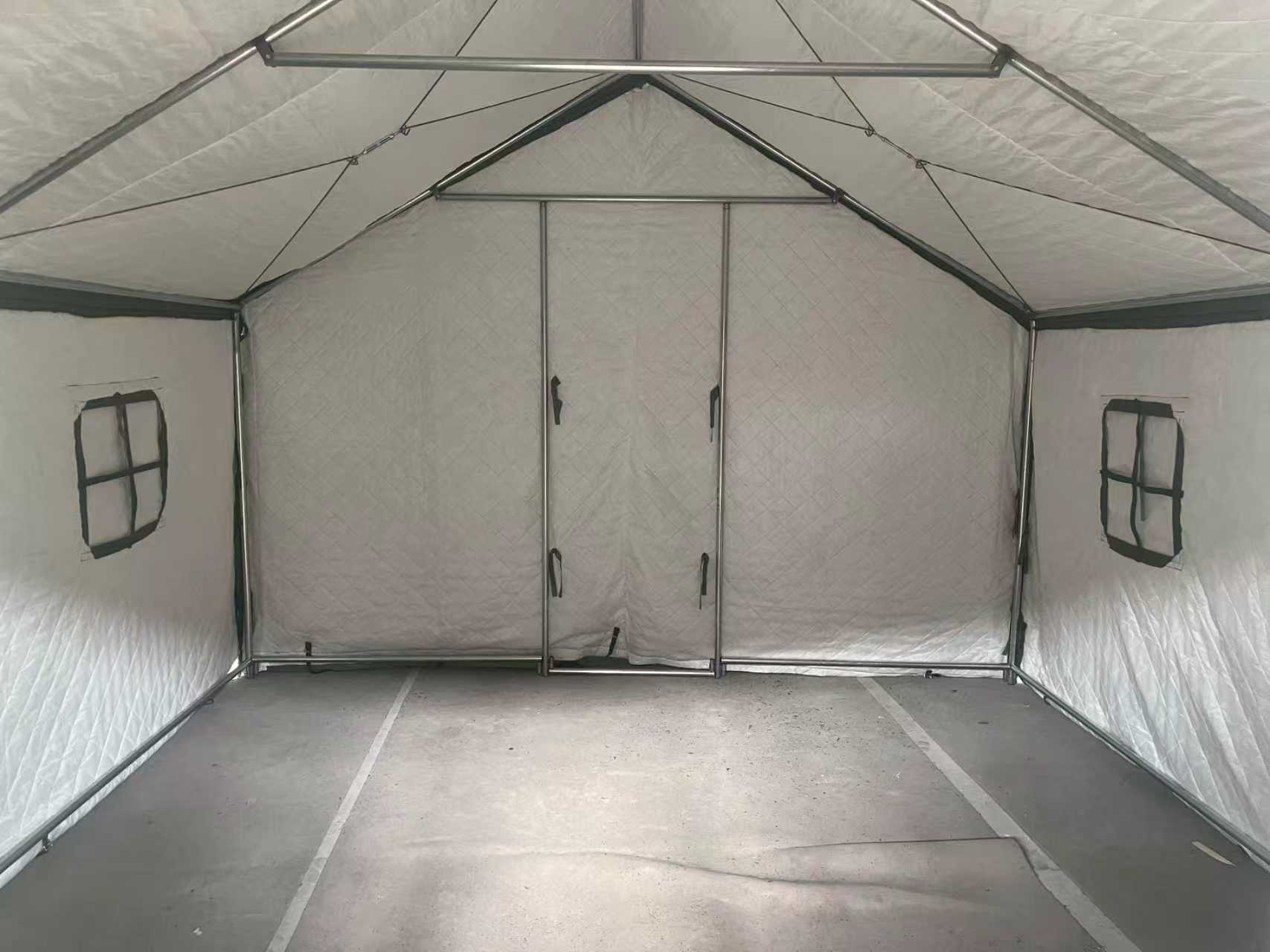 Outdoor Construction Site Rainproof Oxford Cloth Double Layer Four-season Tent Housing Emergency Disaster Relief Windproof Warm