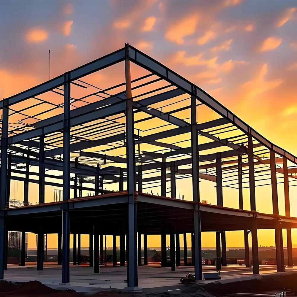 High Strength Steel Frame Office Building Multi Storey Prefab Commercial Office Building