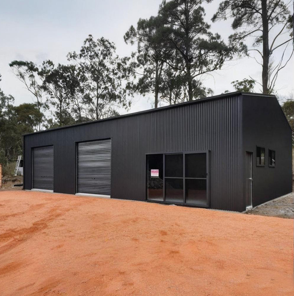 Low Cost Modern Prefab Small Steel Warehouse Kit Durable Steel Frame Easy Assembly Fire Water Proof Quick Industrial Hall Mall
