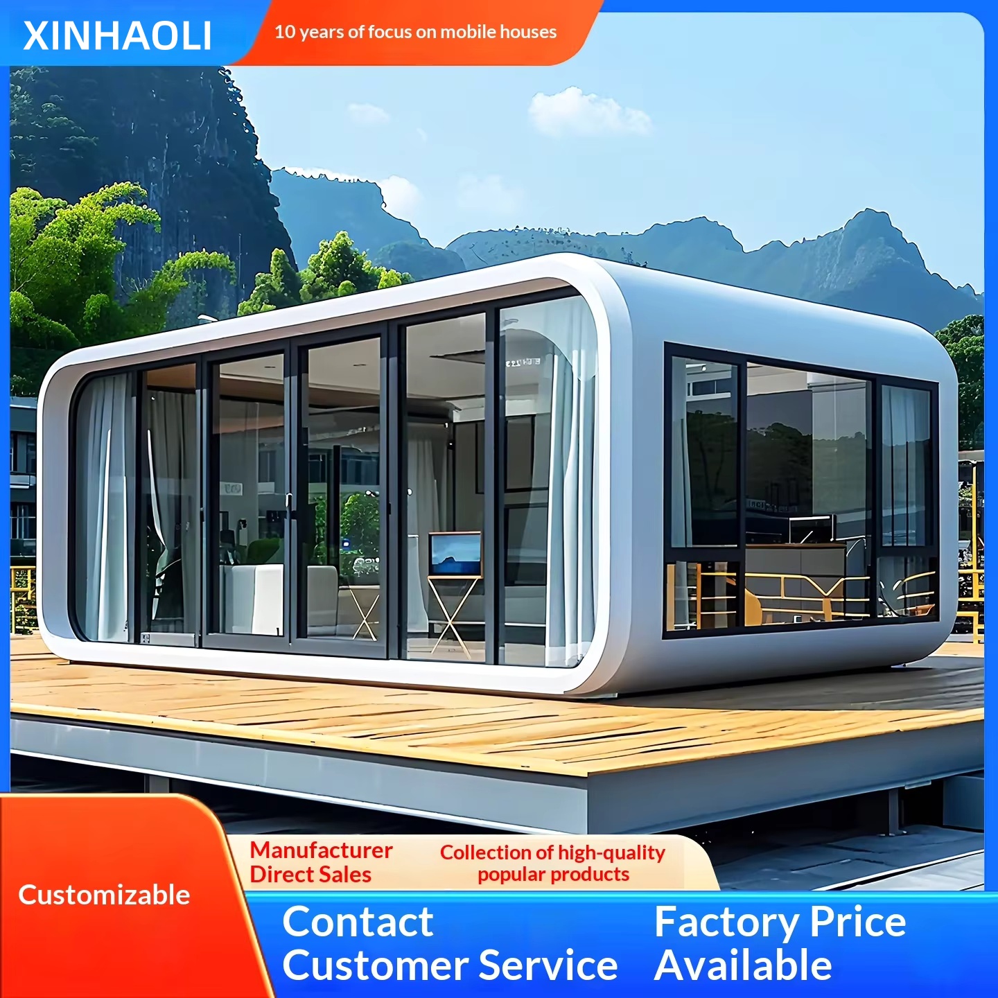 Color Steel Container Mobile House for Hotel Scenic Area Camping Homestay &amp; Shop Use-Chongqing Factory