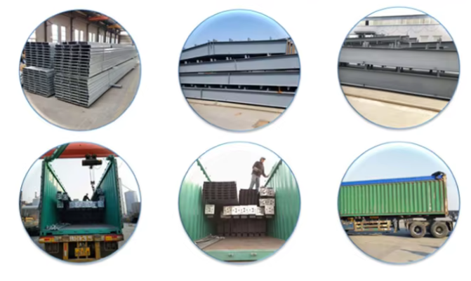 Structural Steel Prefabricated Construction Workshop School Farmhouse Hangar Warehouse