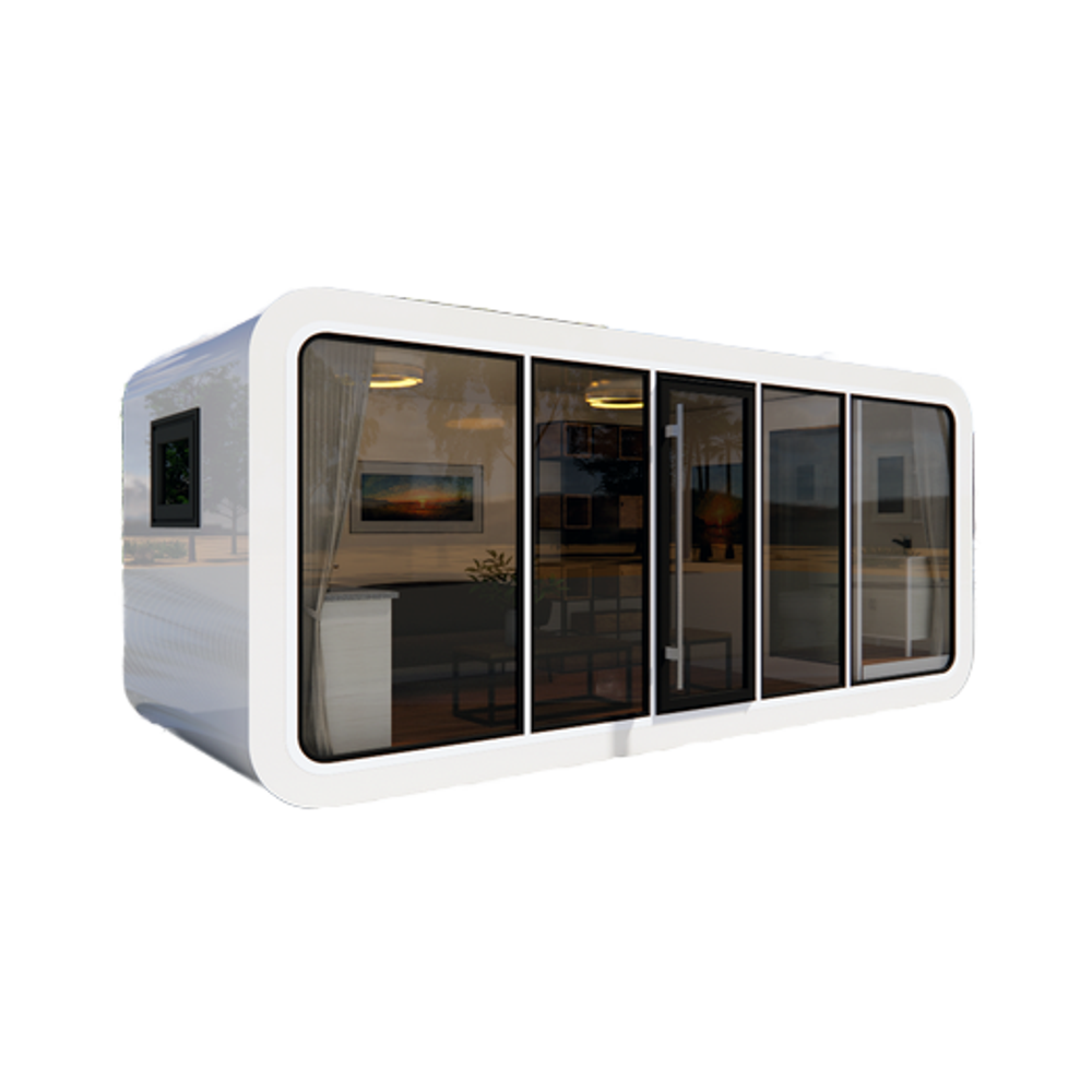 Modern Design Expandable 20ft &amp; 40ft Apple Cabin Steel Shipping Pod Sandwich Panel Material For Villa Living Room &amp; Garden