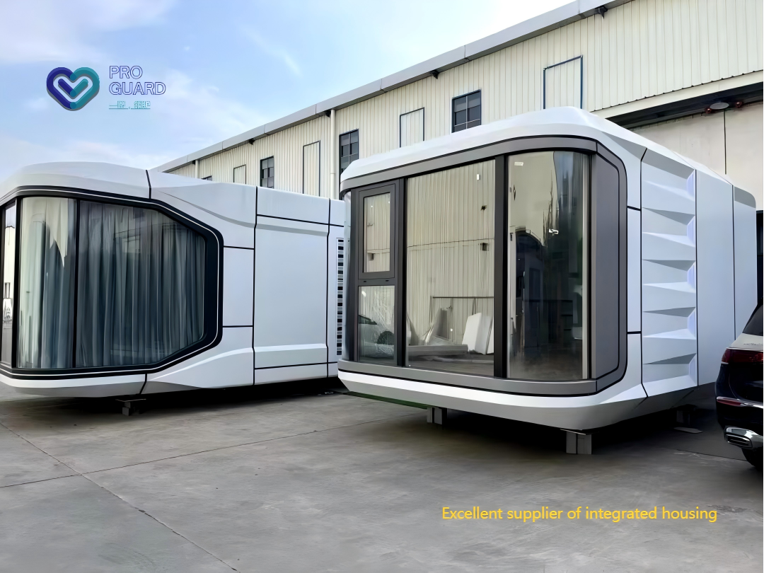 40ft Solar Powered Smart Capsule Space Cabin Tiny House Space Capsule House With Trailer
