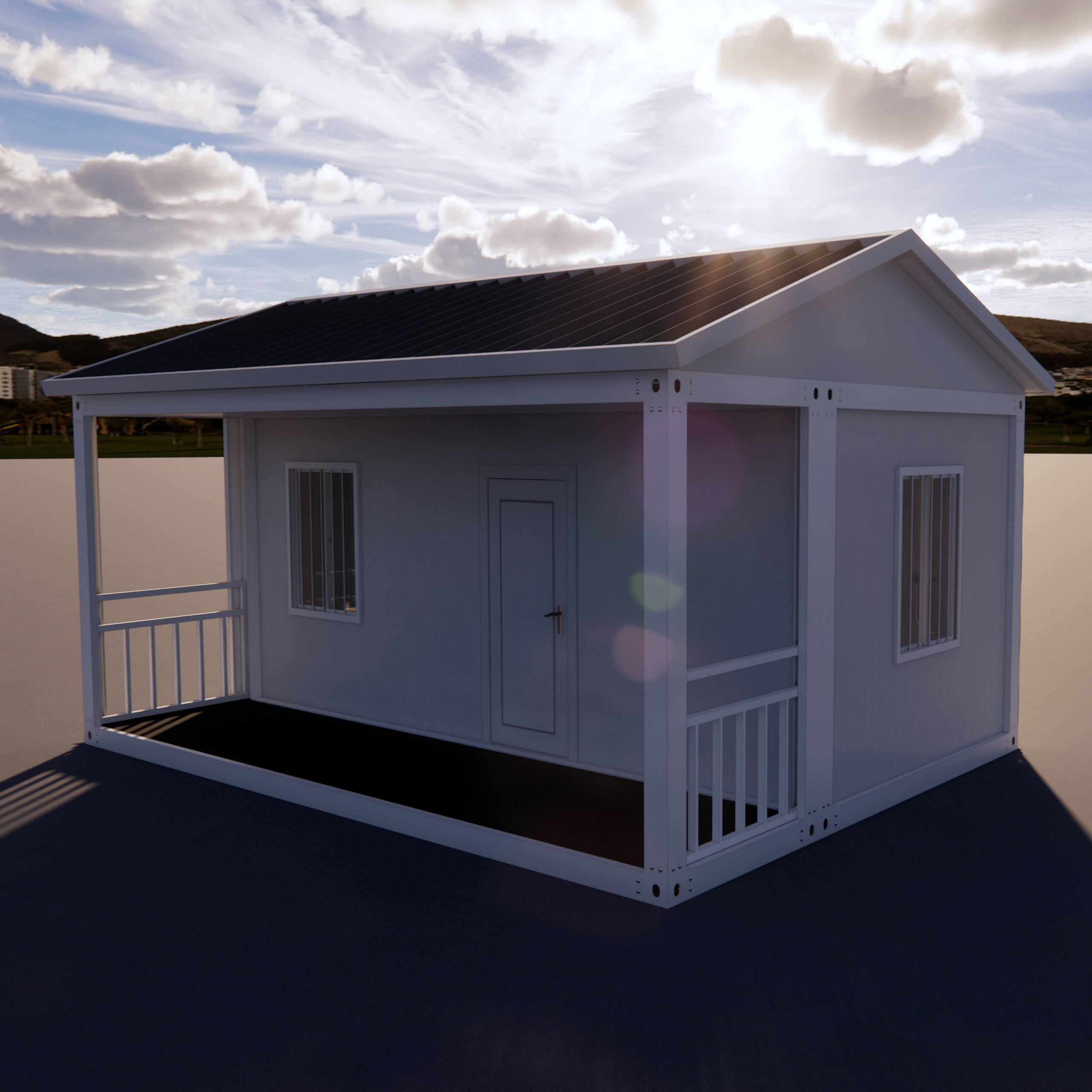 Container House Rapid Installation Prefab Container House Sturdy Frame For Temporary Warehouse And Workshop