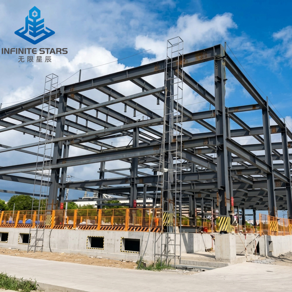 Pre-Engineered Prefabricated Steel Warehouse Easy Erecting Steel Column and Beam Frame Portal Frame Industrial Building
