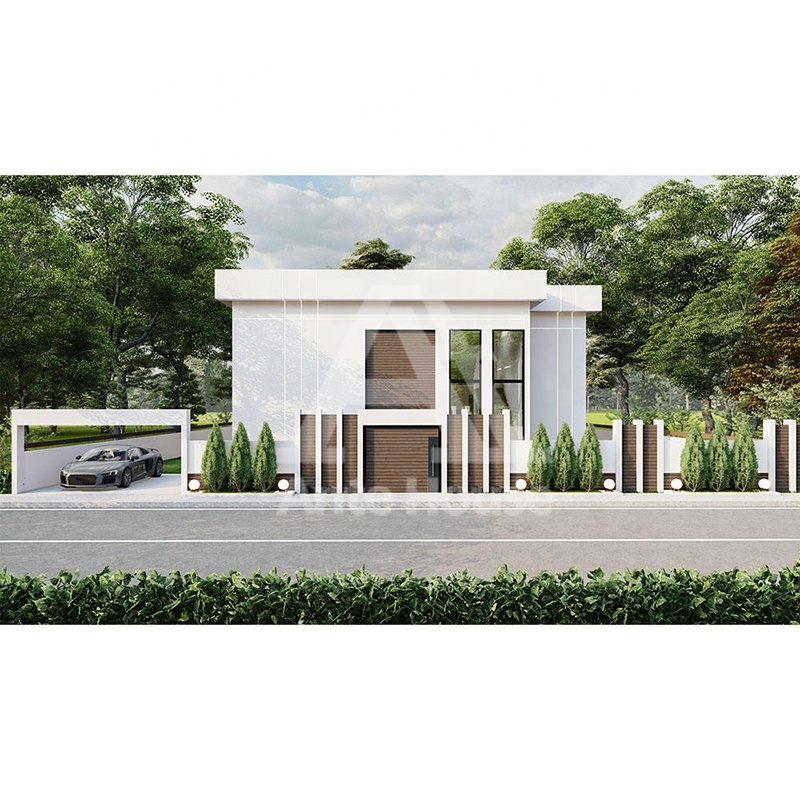 High Quality Light Steel Villa Steel Structure House Luxury Prefab House Fashionable Prefabricated Steel Frame Structure House