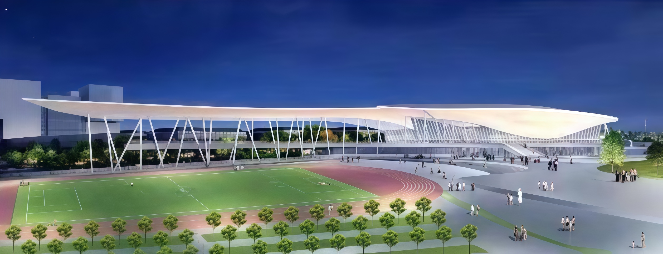Modern Light Steel Frame Prefabricated Steel Structure Building for Hotels Schools Shopping Malls Residential Areas Stadium