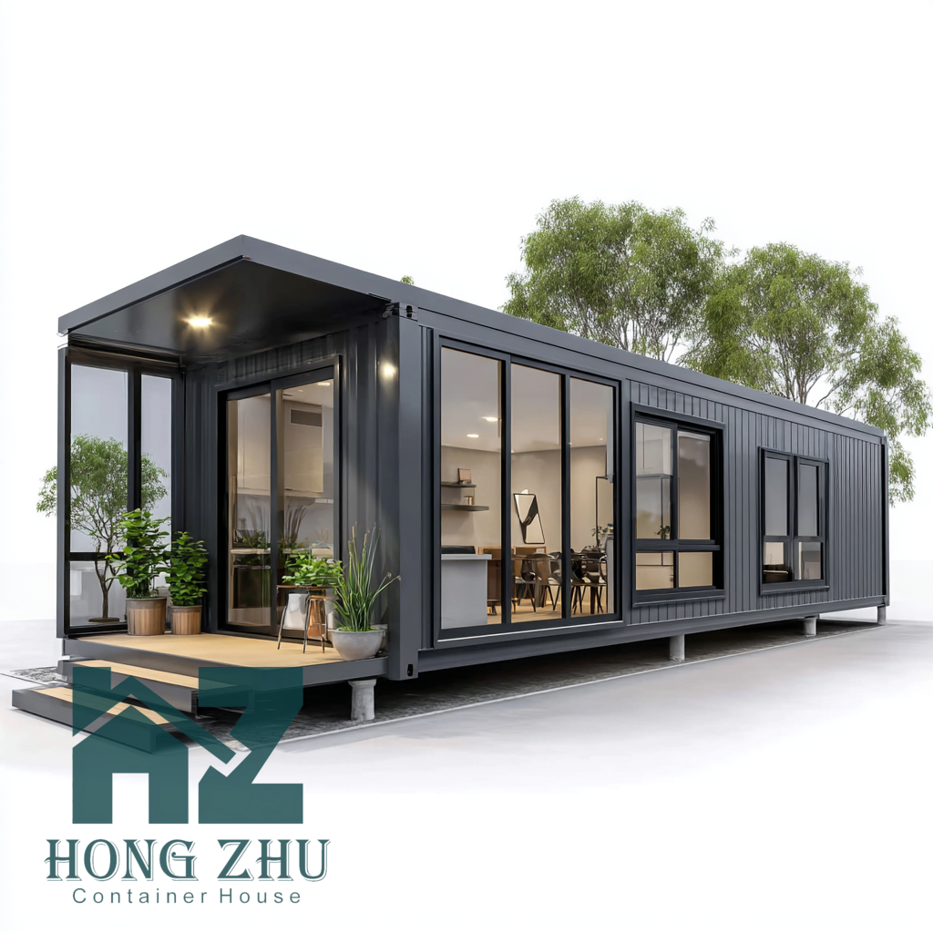 DYHZCE China Export Contemporary Design Prefab Hunting Cabin Durable Steel Wilderness Shelter Basic Amenities Black Container