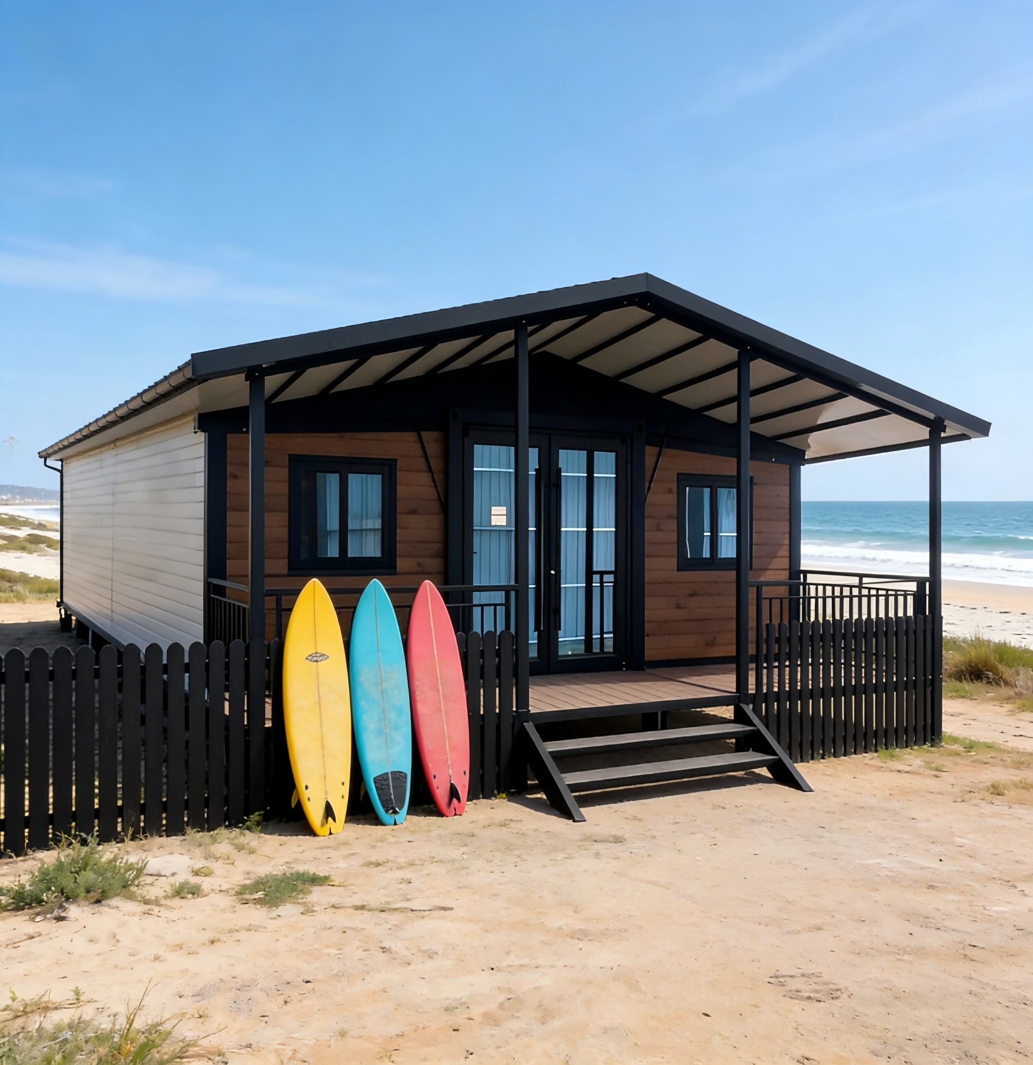 20ft Luxury Expandable Steel Container Beach House Prefab Cabin for Resort Villa &amp; Apartment Use
