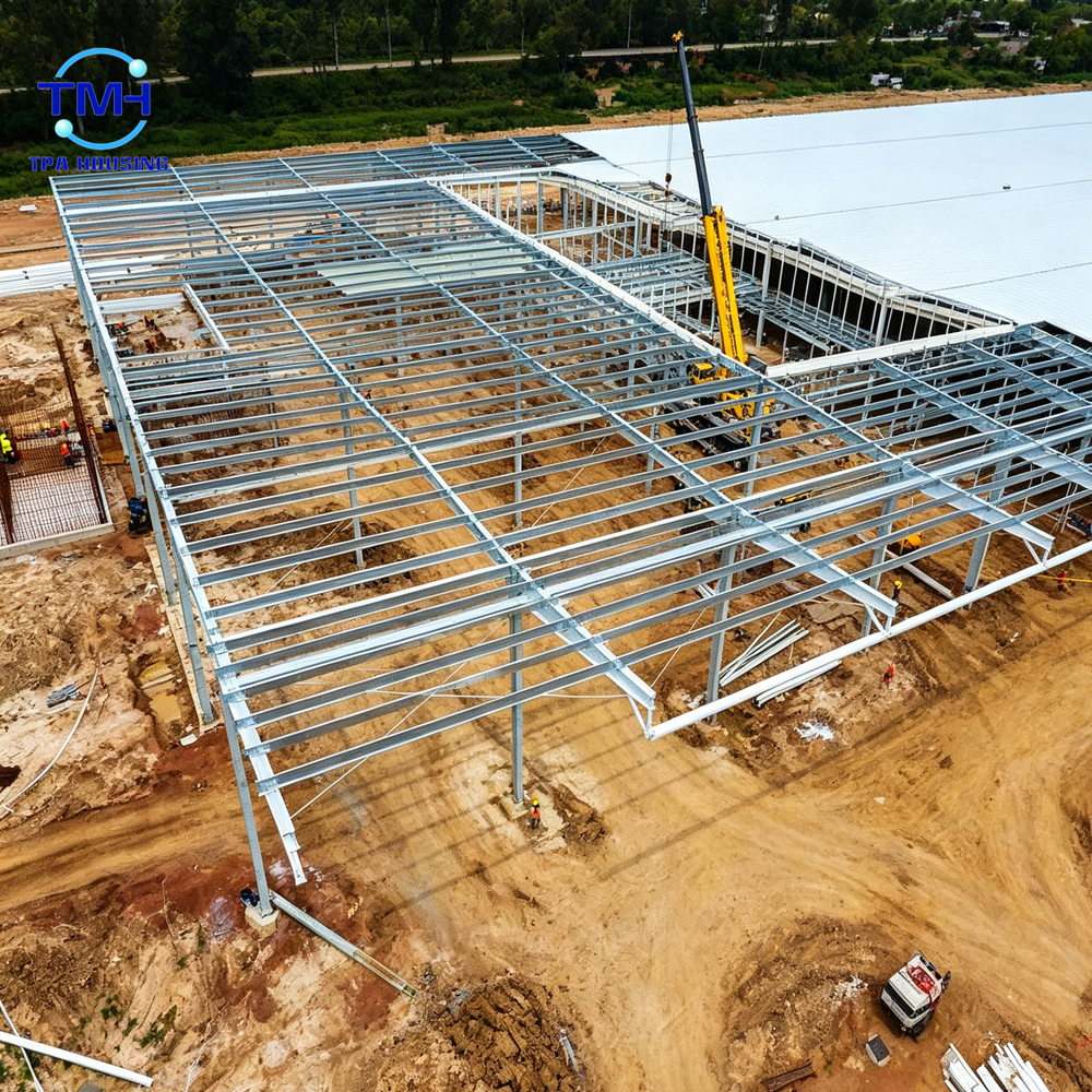 Factory Direct Custom Fabricated Pre Engineered Shopping Mall Structural Steel Framing Large Span Commercial Steel Building