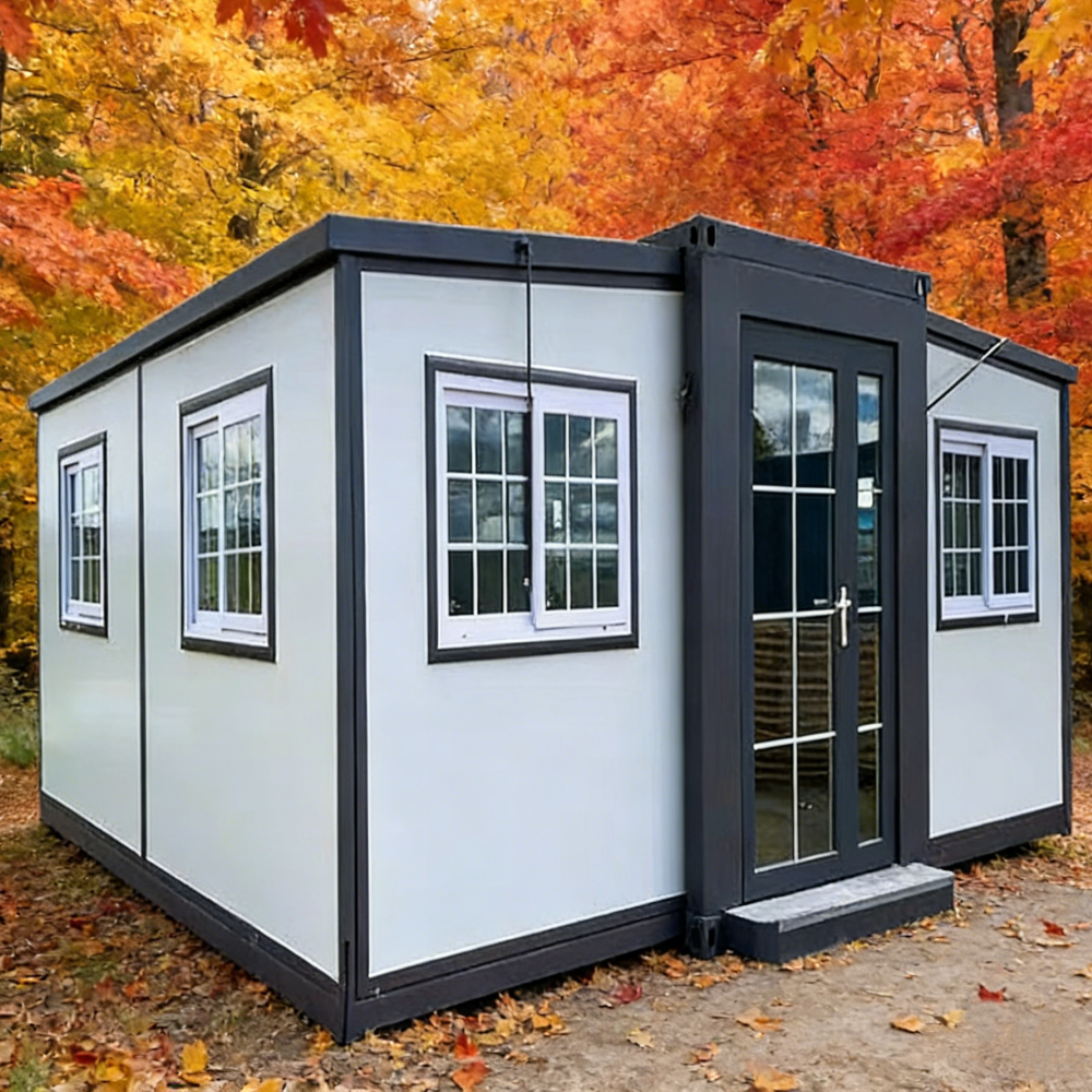 Expandable Container House with Toilet &amp; Shower - All-in-One Prefab Home for Camping