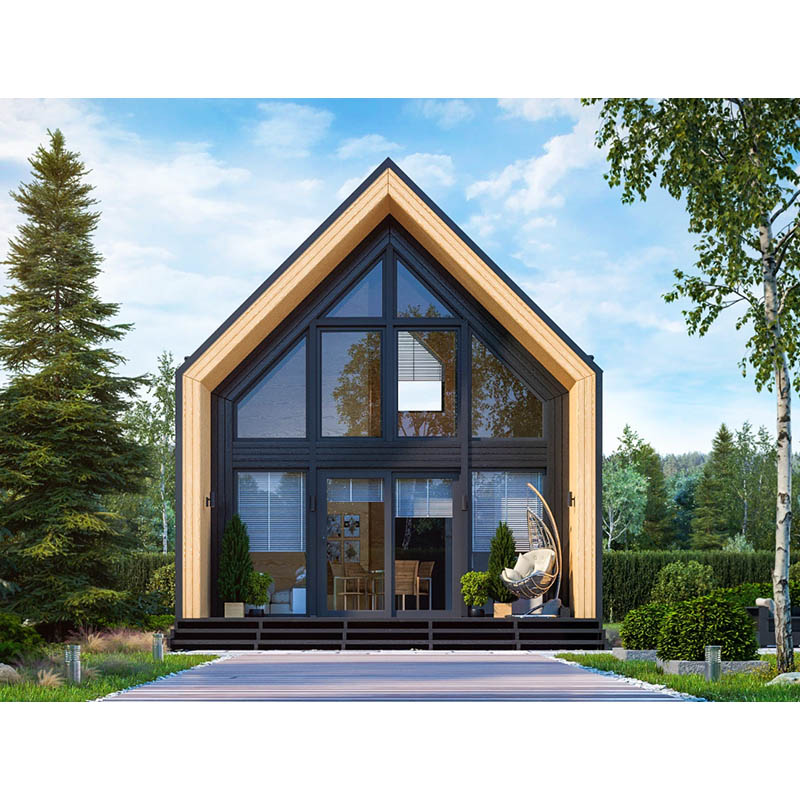 Customized A-shaped 40ft 2-Storey Portable Steel Modular Prefabricated Villa For Family Home Hotel Or Tiny Container House
