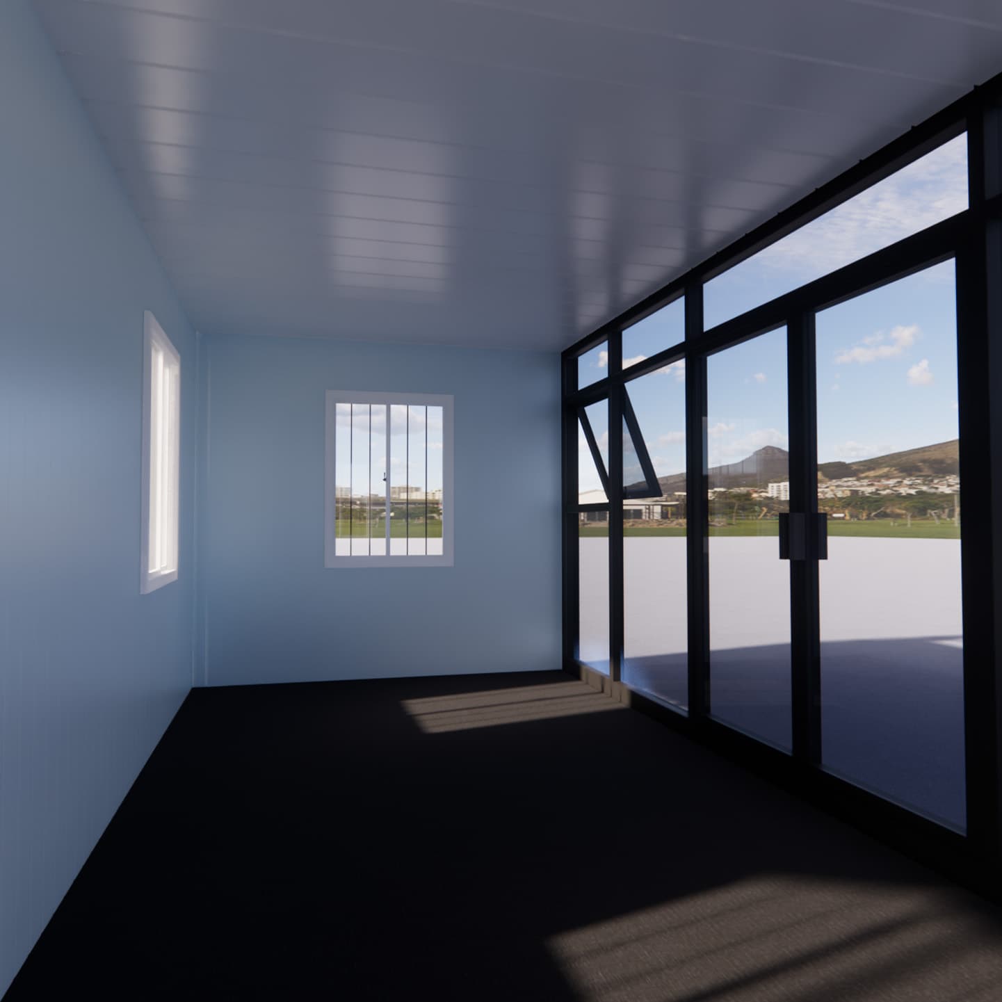 Prefab Glass Curtain Wall Galvanized Steel Frame Detachable Container House Ready Use Modular Farmhouse Villa Hotel Apartment