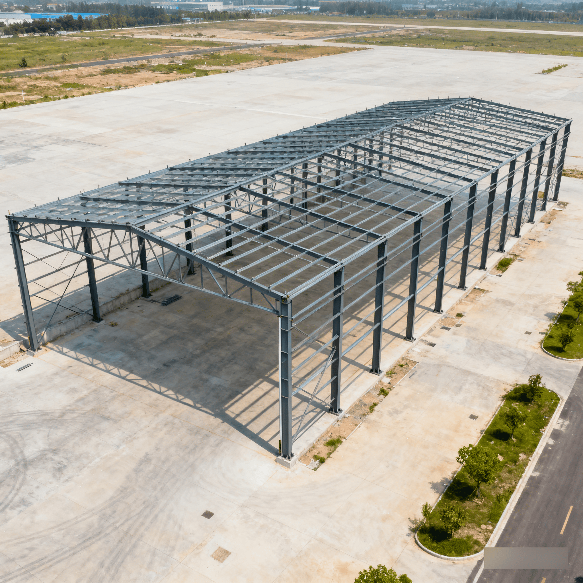 Light Steel Structure Large-span Grid Manufacturing Workshop Factory Building Warehouse Industrial Frame Prefabricated Modular