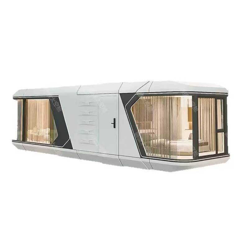 Modern Luxurious Steel Sandwich Panel Prefabricated Villa Camping Capsule House with Intelligent System