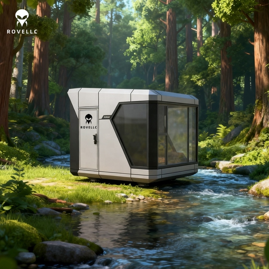 A 13 Sqm Movable Steel Capsule Tiny House With Solar Power &amp; Eco-Friendly Design Requires No Government Approval