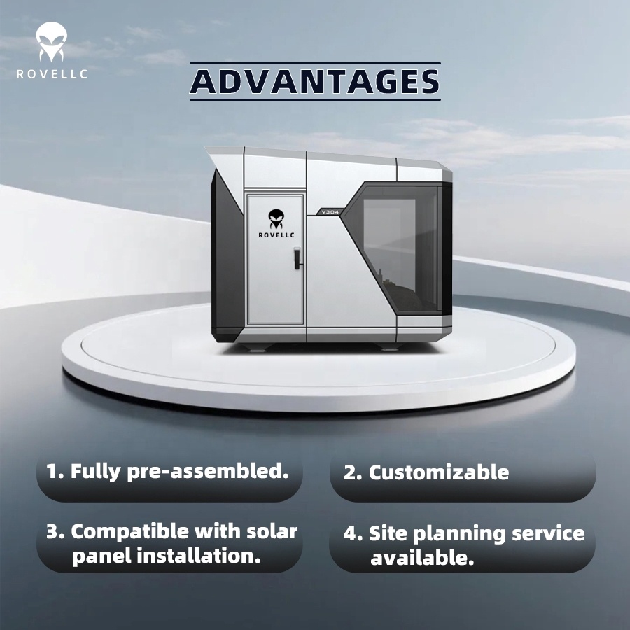 A 13 Sqm Movable Steel Capsule Tiny House With Solar Power &amp; Eco-Friendly Design Requires No Government Approval